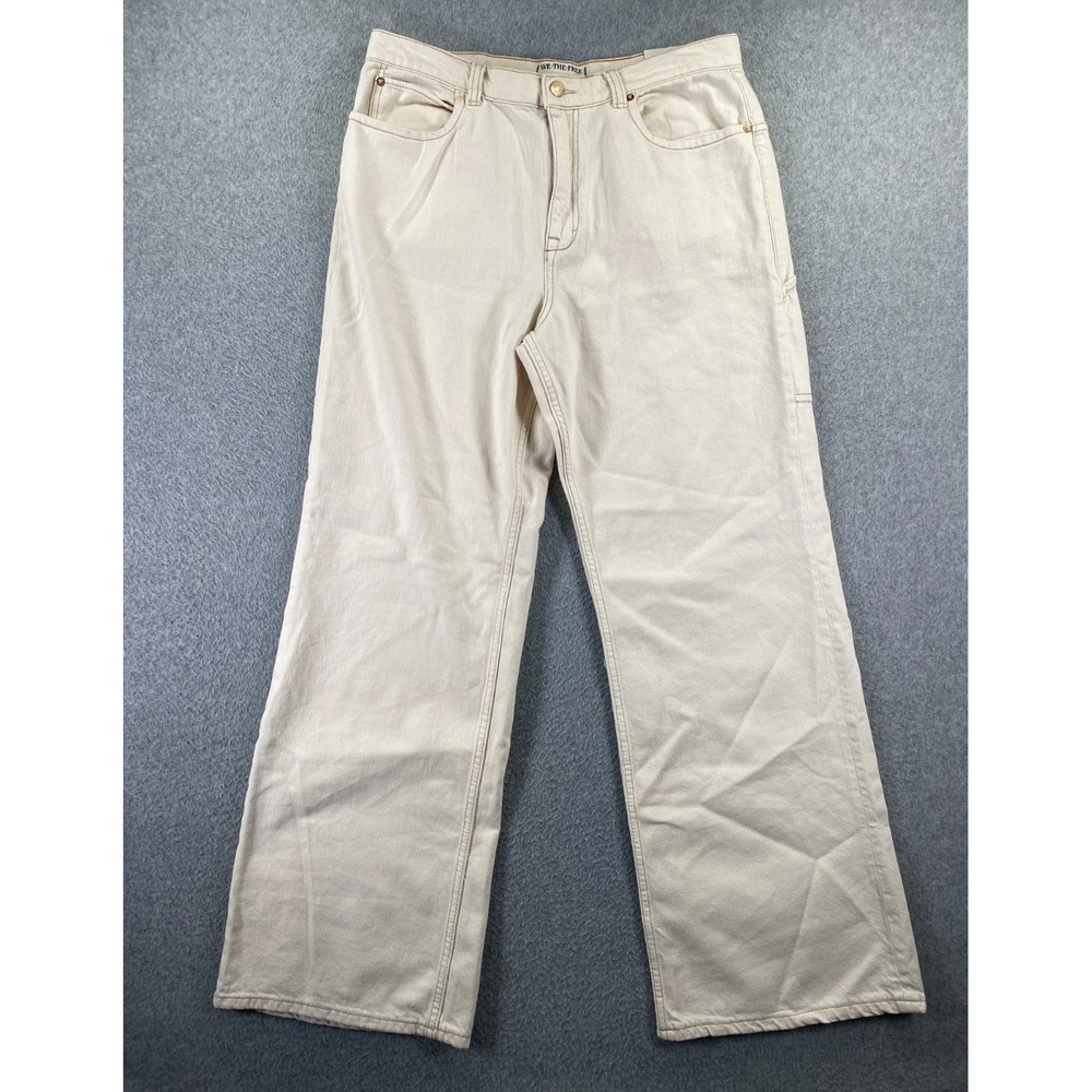We The Free Jeans Womens 31 Tinsley Baggy High Rise Straight Leg Wide Leg